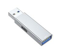 aieibuy Hub USB a 3 porte Adattatore splitter da USB a USB 3.0/Tipo C per computer portatile Ricarica e trasferimento dati in lega di alluminio