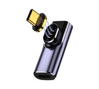 Aieloar Adattatore magnetico USB-C ad angolo retto a 90 gradi, uscita USB 4.0 8K, carica 140 W, trasferimento dati 40 Gbps, compatibile con dispositivi Thunderbolt 4/3 di tipo C
