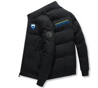 Aienviaoe Piumino Leggero Uomo Hu.sa.be.rg, Quilted Transitional Puffer, Caldo Invernale Giubbotto, Lunghe(Black,XL)