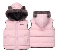 AIEOE Gilet Smanicato Piumino Ragazza Piumino Leggero Bambina Piumino Bambino Invernale Giubbino Leggero Bambina 3-4 Anni Rosa