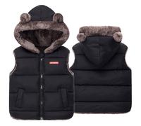 AIEOE Gilet Smanicato Piumino Ragazza Piumino Leggero Bambina Piumino Bambino Invernale Giubbino Leggero Bambina 3-4 Anni Nero