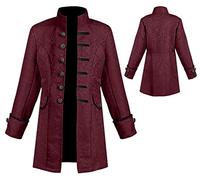 AIEOE - Giovane cappotto steampunk bambino medievale gotico da passeggio rinascimentale vittoriano pirata costume vichingo per carnevale partit cosplay maniche lunghe vintage ragazzo giacca - bambino,