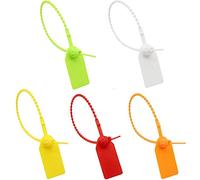 Aieraczy 100 Pezzi Etichette Plastica Scrivibili, Etichette Fascette Plastica, Multicolore Sigilli di Sicurezza, Plastic Tag Fascette Numerate per Abbigliamento Scarpe Borse Logistica Trasporto