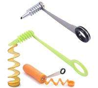 Aieraczy 2 pezzi affettatrice a spirale per verdure, affettatrice a spirale per patate, in acciaio inox, taglierina a spirale per frutta, patatine, cetrioli, carote, zucchine, mele