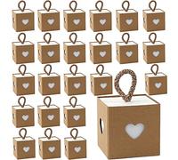 Aieraczy 30 Pezzi Scatoline Portaconfetti Matrimonio, Scatole per Bomboniere, Scatole Confetti Piccole, Scatola Regalo Compleanno, Scatoline Cartone per Feste, Comunione, Natale