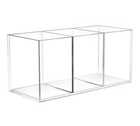 Aieraczy Portapenna da Scrivania, Portapenne Acrilico, Portapenne per Cancelleria, Porta Pennelli per Trucco, bambini Trasparente Quadrato piccolo Portamatite per Tavolo Trucco, Forniture Ufficio