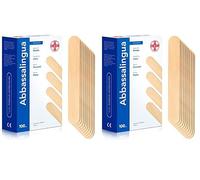 AIESI® Abbassalingua in legno monouso NON STERILI (Confezione da 200 pezzi), Spatole legno per ceretta
