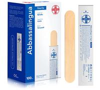 AIESI® Abbassalingua in legno monouso STERILI (Confezione da 100 pezzi)