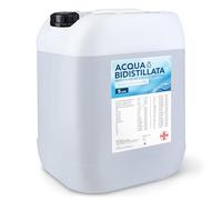 AIESI® Acqua Bidistillata pura per uso clinico ed industriale tanica da 5 litri, Distillata due volte, Demineralizzata, Made in Italy