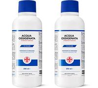 AIESI® Acqua Ossigenata disinfettante F.U. 3% 10 Volumi con tappo di sicurezza per bambini flacone da 250 ml (Confezione da 2 pezzi), Made in Italy