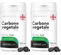 AIESI® Carbone Vegetale Attivo di grado alimentare in compresse da 500 mg (100 pezzi), Made in Italy (Confezione da 2)