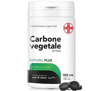 AIESI® Carbone Vegetale attivo in compresse da 500 mg (100 pezzi) di grado alimentare NATURAL PLUS, Made in Italy