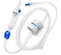 AIESI® Deflussori per flebo sterili 2 vie (10 pezzi) con regolatore di flusso microgoccia ad alta precisione 60g/ml ed attacco luer lock senza ago latex free HOSPIFLOW MICRO