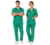 AIESI® Divisa Sanitaria uomo donna in cotone 100% sanforizzato pantaloni e casacca scollo a V