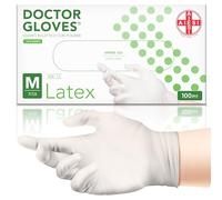 AIESI® Guanti in Lattice monouso con polvere M (100 pezzi) uso medico DOCTOR GLOVES