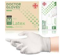 AIESI® Guanti in Lattice monouso con polvere uso medico DOCTOR GLOVES (Confezione da 1000 pezzi) taglia M