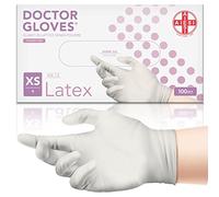 AIESI® Guanti in Lattice monouso senza polvere uso medico DOCTOR GLOVES (Confezione da 100 pezzi) taglia XS