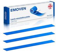 AIESI® Laccio emostatico piatto (250 pezzi) ipoallergenico latex free in gomma termoplastica (TPE) ad alta elasticità colore blu 39 cm EMOVEN