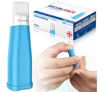 AIESI® Lancette pungidito per glicemia monouso sterili con sistema di sicurezza e punta in acciaio inox retrattile ago 28G SECURLANCE (Confezione da 100 pezzi)