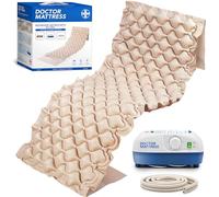 AIESI® Materasso Antidecubito a bolle d'aria con compressore regolabile a ciclo alternato DOCTOR MATTRESS, 130 Celle, Portata 150 Kg, Super-silenzioso, Ganci in acciaio, Garanzia Italia 24 mesi