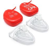 AIESI® Pocket Mask maschera di rianimazione professionale (2 pezzi) per respirazione bocca a bocca con valvola unidirezionale e filtro, CPR Mask-Resuscitator