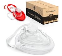 AIESI® Pocket Mask maschera di rianimazione professionale (50 pezzi) per respirazione bocca a bocca con valvola unidirezionale e filtro, CPR Mask Resuscitator