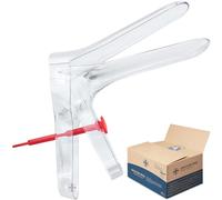 AIESI® Speculum Ginecologico vaginale monouso sterile con regolazione a perno centrale DOCTOR SPEC (Confezione da 100 pezzi) misura MEDIA