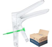 AIESI® Speculum Ginecologico vaginale monouso sterile con regolazione a perno centrale DOCTOR SPEC (Confezione da 100 pezzi) misura GRANDE