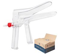 AIESI® Speculum Ginecologico vaginale monouso sterile con regolazione a vite laterale DOCTOR SPEC (Confezione da 100 pezzi) misura MEDIA