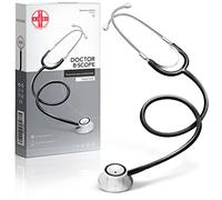 AIESI® Stetoscopio professionale, fonendoscopio a doppia testa per adulti colore nero DOCTOR B-SCOPE, Garanzia Italia 24 mesi