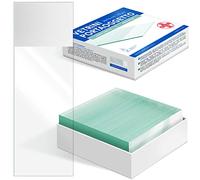 AIESI® Vetrini per microscopio portaoggetto con bordi molati e banda sabbiata su entrambi i lati dimensioni 26x76 mm (Confezione da 72 pezzi)