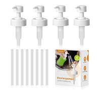 AIEVE 4 pezzi pompa dosatrice compatibile con 375 ml/440 ml/500 ml SodaStream sciroppo, dispenser di sciroppi accessori per la distribuzione di sciroppo (con 4 pompe e 8 tubi)
