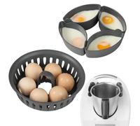 Aieve Cuociuova e porta uova 2 in 1 per Bimby TM5 TM6 TM31 - Senza BPA, per 4 uova in camicia e 6 uova sode (senza pentola)