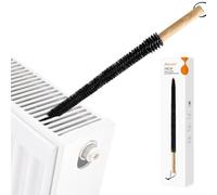 Aieve Spazzola per la pulizia del radiatore, spazzole per la pulizia del radiatore, spolverino lungo e flessibile con manico in legno per radiatore (78 cm)
