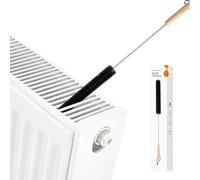 Aieve Spazzola per Radiatore 80 cm - Flessibile e Lunga Con Manico in Legno - Multiuso per Pulizia Radiatore, Pelucchi di Asciugatrice e Lavatrice