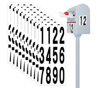 AIEX 10 Fogli 7,6 cm Numbers Stickers, Numeri Stickers con Numeri 0-9 Numero Postale Numero Civico per Cassetta Postale per Esterno Segnaletica Porta Finestra Automobili Numero di Indirizzo (Nero)