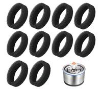 AIEX 10 Pezzi Filtro Schiuma Fontanella Gatti, Rotonda Spugna per Fontana per Animali Domestici per Fontane per Gatti da 2,2 L/2,5 L Spugne Prefiltro Per Acqua Potabile per Animali Domestici (Nero)