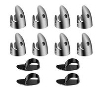 AIEX 12 Pezzi Regolabili Dito Plettro Pollice Plettro Set Include 8 Pezzi Plettri a Dito in Acciaio Inossidabile Argento e 4 Pezzi Plettri a Pollice in Plastica per Chitarra Banjo Arpa Basso