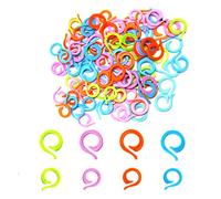 AIEX 120 Pezzi Marcatori di Punto a Maglieria, 60 Grandi 60 Piccoli Anello di Marca di Gancio in Plastica, Anelli di Punto a Maglia per Cucitura Maglieria T - Colori casuali