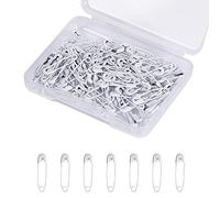 AIEX 120 Pezzi Spille da Balia, 19mm, Acciaio Nichelato, Funzionale, Bianco