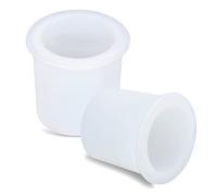 AIEX 2 Pezzi Anelli per Fori per Ombrellone, Silicone Tappo per Foro per Ombrellone da Tavolo, Morbido Tavolo da Terrazza Cuneo per Ombrellone per Cafeteria Negozio di tè al Latte Cortile(Bianco)