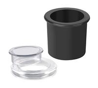 AIEX 2 Pezzi Set di Anelli e cap per Foro per Ombrellone da Tavolo, Cuneo per Ombrellone Nero in Silicone per Fori da Tavolo da Patio da 5,1cm a 5,3cm e Aste per Ombrellone da 4,2cm o più Piccole
