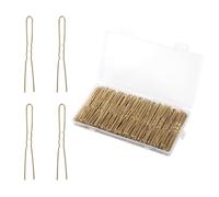 AIEX 200pz Forcina a Forma di U, Fermagli Capelli Resistenti a Forma di U Pratici Accessori per Capelli Adatti per l'Uso Quotidiano Matrimoni e Feste (Color Oro, 7cm)