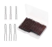 AIEX 200pz Forcina a Forma di U, Fermagli Capelli Resistenti a Forma di U Pratici Accessori per Capelli Adatti per l'Uso Quotidiano Matrimoni e Feste (Marrone, 5cm + 6cm)