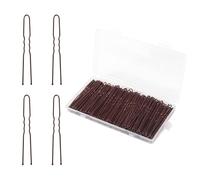 AIEX 200pz Forcina a Forma di U, Fermagli Capelli Resistenti a Forma di U Pratici Accessori per Capelli Adatti per l'Uso Quotidiano Matrimoni e Feste (Marrone, 7cm)