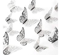 AIEX 24 x 3D adesivi rimovibili vivaci con 3 diverse dimensioni (argento)