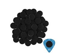 AIEX 30 Pezzi Impugnature per Plettri per Chitarra Morbidi, Gomma Impugnatura per Plettro, Autoadesiva Tonda Impugnature per Chitarra per Plettri Ferma la Caduta (Nero, Solo Impugnature)