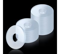 AIEX 30 Pezzi Rondelle Trasparenti PVC, Rondelle Piatte per Bulloni Viti, Diametro Esterno 18mm, Spessore 2mm