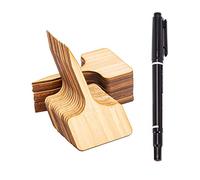 AIEX 30 pz Bambù Pianta Etichette per Piante di Bambù Etichetta in Legno Marcatori di Tipo T per Giardino Piante in Vaso Accessori Effetto Serra - 10 x 6 cm