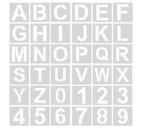 AIEX 36pcs Alfabeti Numero Stencil 12.5cm Plastica Riutilizzabile Stencil Lettere Stencil Artigianato Numeri per la Pittura DIY Arte Progetti Decorazione